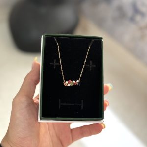 گردنبند متصل نگین رنگی