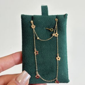 گردنبند دولاین گوی و گل