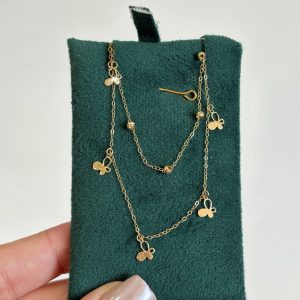 گردنبند دولاین گوی و پروانه