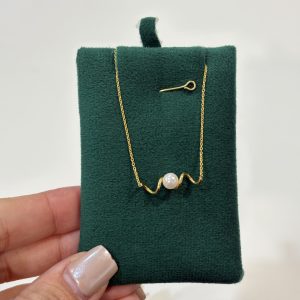 گردنبند فنری با مروارید