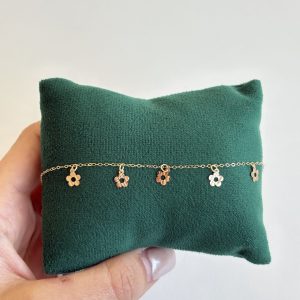 دستبند آویز گل