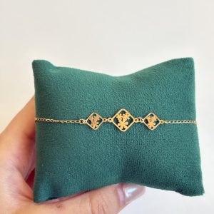 دستبند گل و لوزی