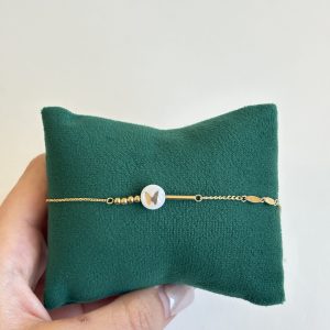 دستبند صدفی پروانه و گوی