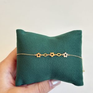 دستبند گل و لوزی