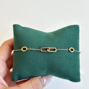 دستبند بیضی ساده و تراش
